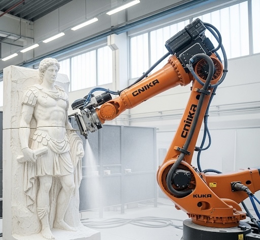 Robot CNIKA R25 installazione Firenze fresatura statua